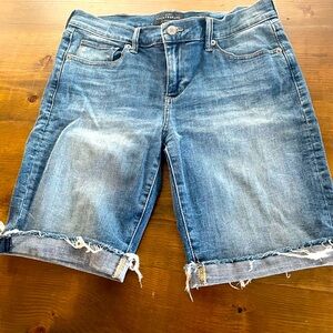 Lucky Brand Blue Jean Cut-Off Shorts with Distressed Details